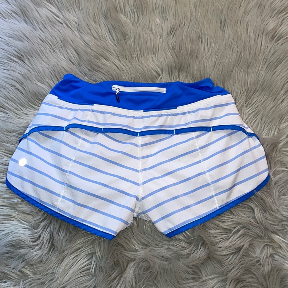 White and Blue Lululemon Shorts